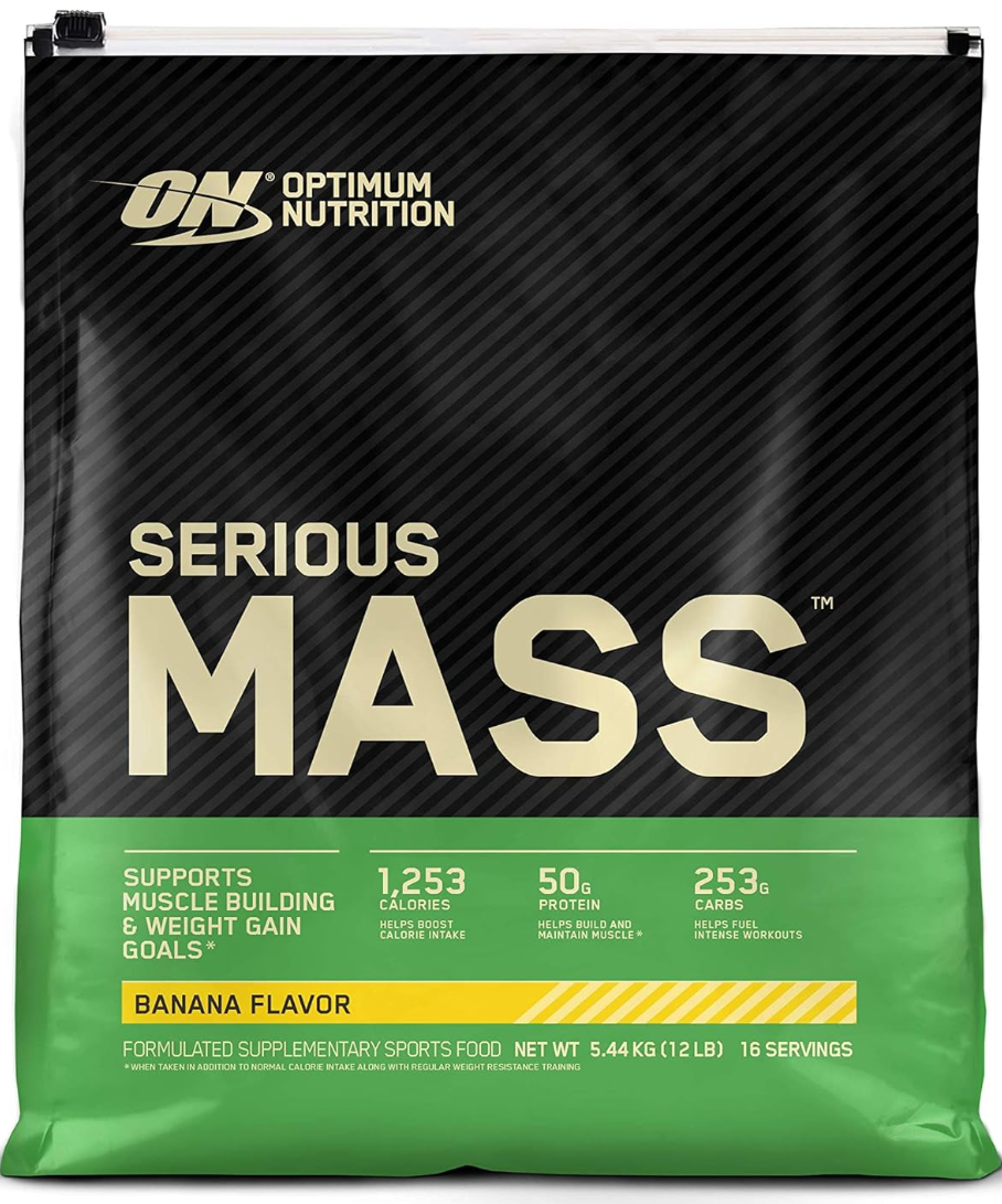 OPTIMUM NUTRITION Serious Mass Protein Powder Gainer, 5.44kg