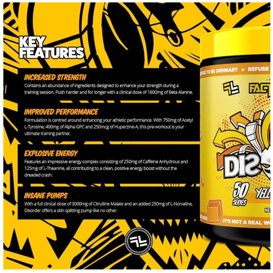 Faction Labs Disorder Pre-Workout 50 Serves