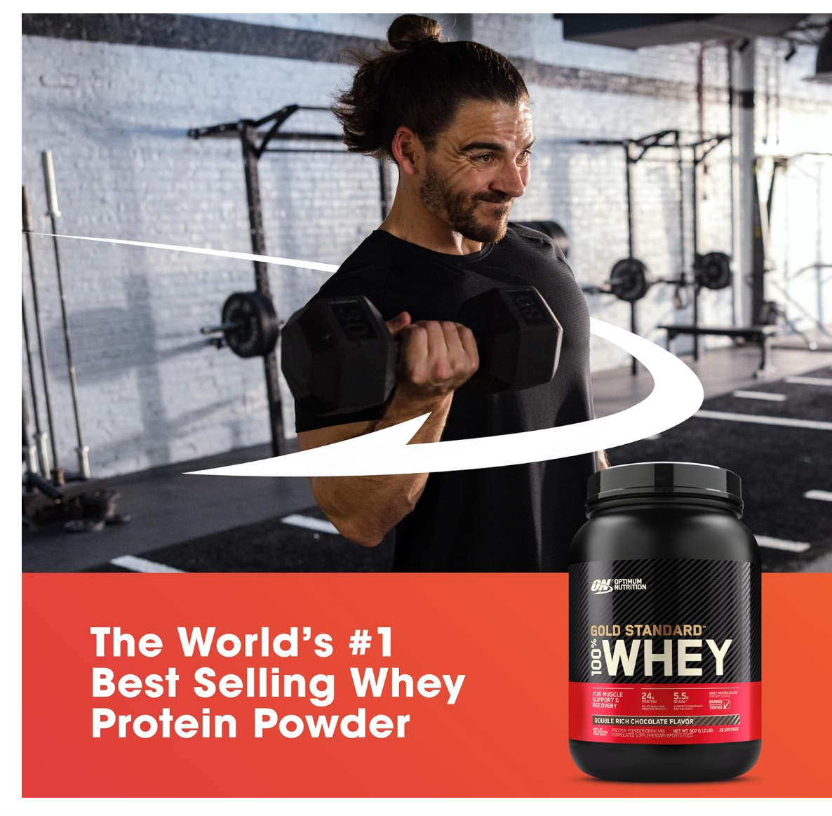 OPTIMUM NUTRITION Gold Standard 100% Whey Protein Powder- 907g