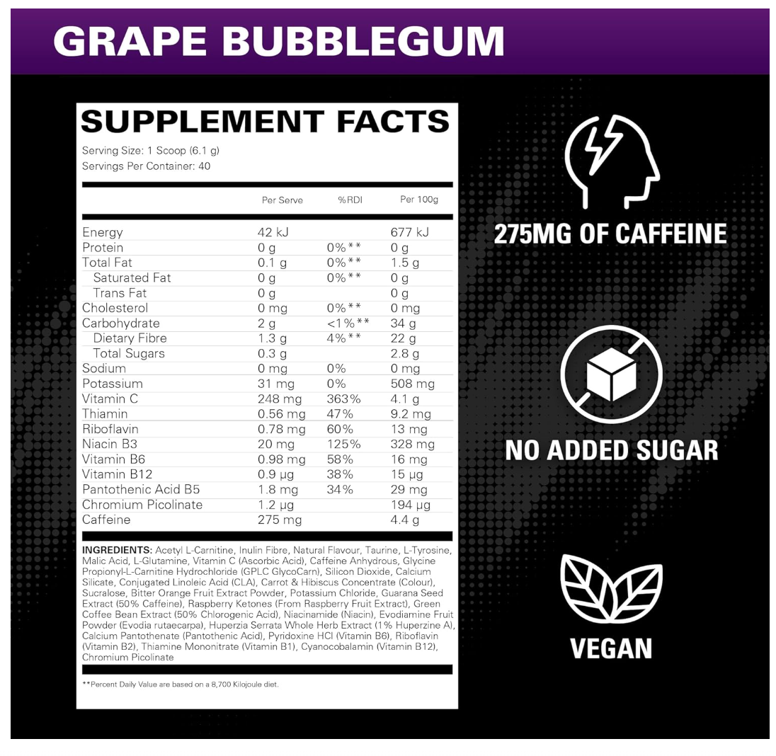 EHP Labs OxyShred Hardcore Thermogenic Pre Workout Shredding Supplement
