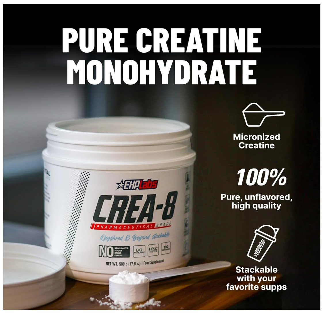 EHP Labs CREA-8 Micronized Creatine Monohydrate Powder