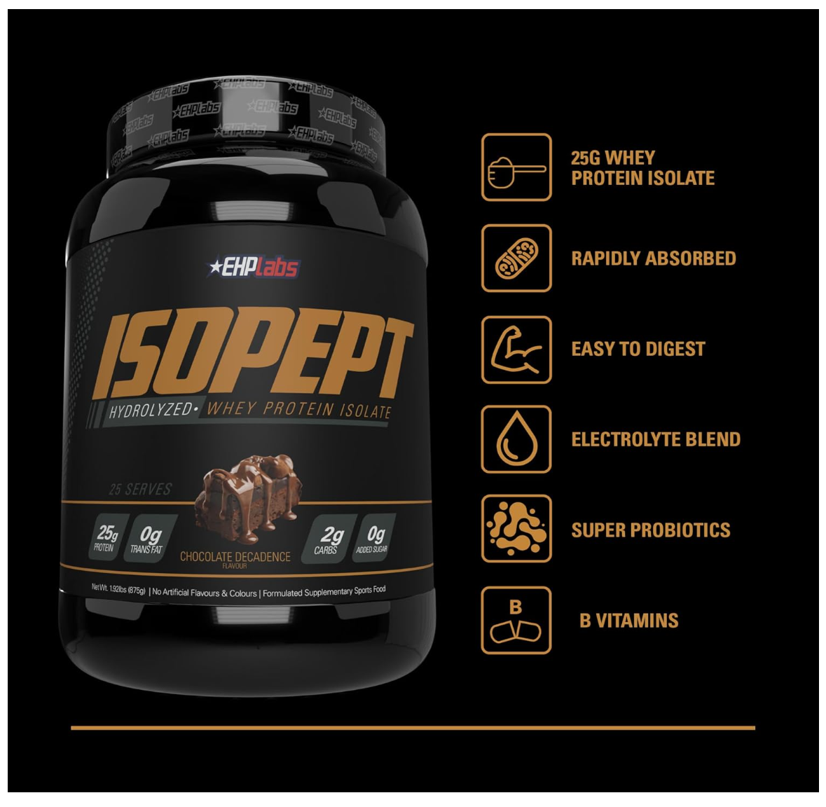 EHP Labs ISOPEPT Hydrolyzed Whey Protein Powder