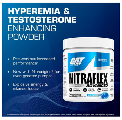 GAT Clinically Tested Nitraflex, Testosterone Enhancing Pre Workout
