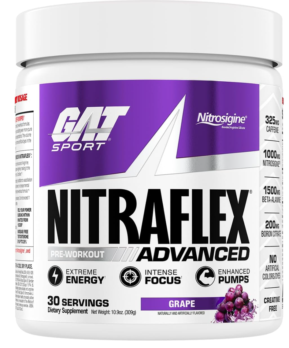 GAT Clinically Tested Nitraflex, Testosterone Enhancing Pre Workout