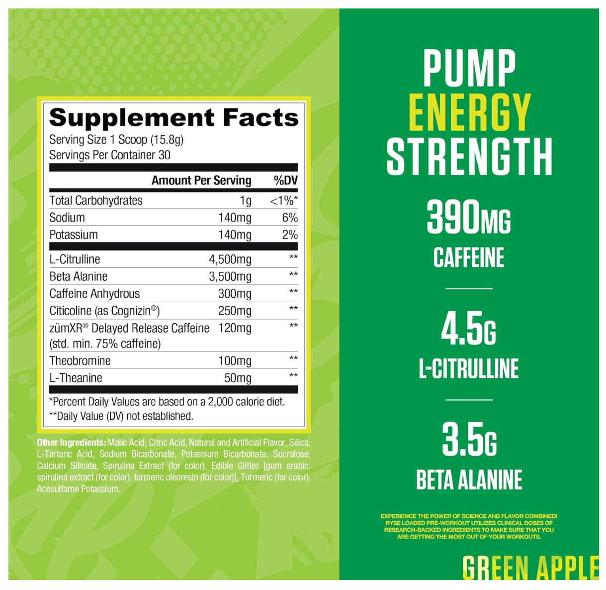 Ryse Loaded Preworkout Powder 474g