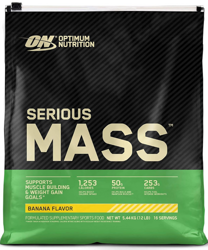 OPTIMUM NUTRITION Serious Mass Protein Powder Gainer, 5.44kg