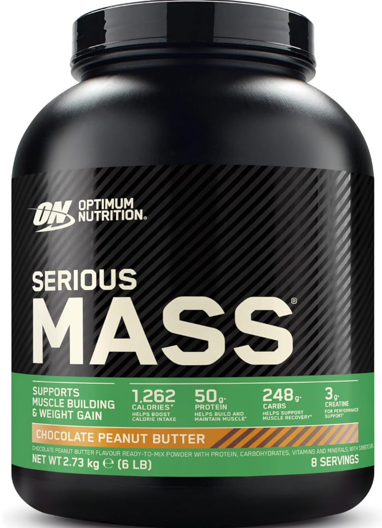 OPTIMUM NUTRITION Serious Mass Protein Powder Gainer, 2.72kg