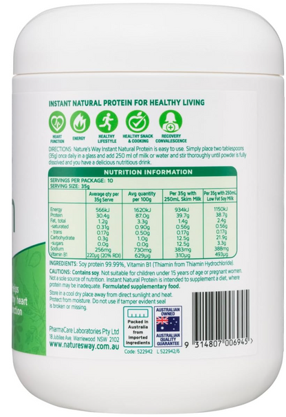 Nature's Way Instant Natural Protein, Unflavoured
