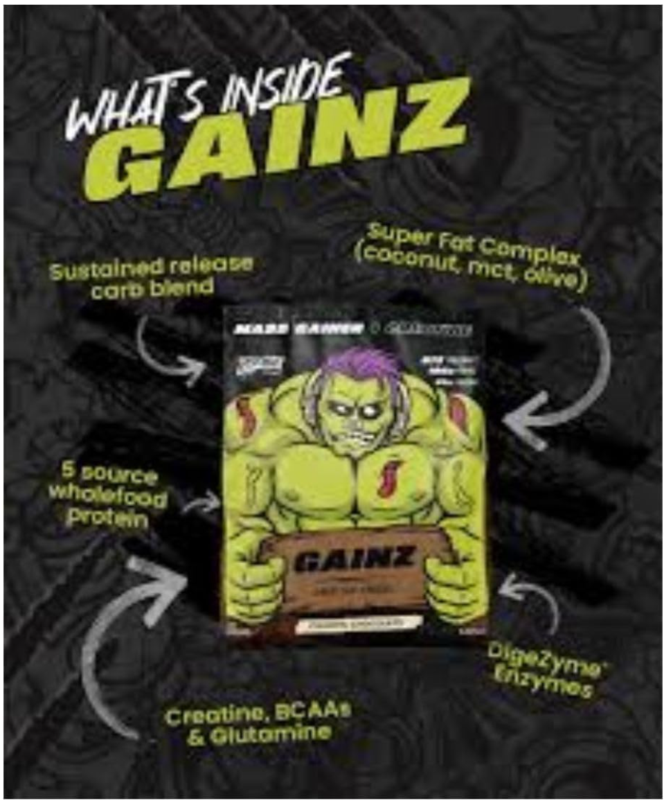 Zombie Labs Gainz Vanilla Mass Gainer + Creatine 1.6kg