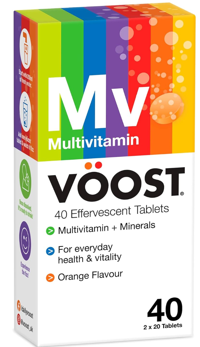 Voost Multivitamin Orange Effervescent Tablets 40 Pack