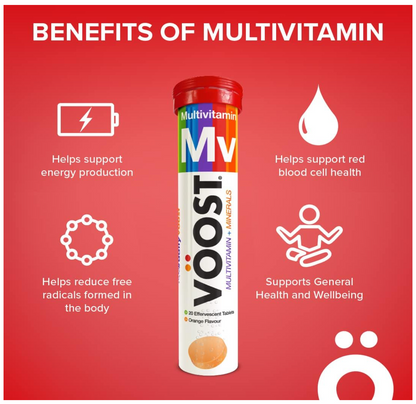 Voost Multivitamin Orange Effervescent Tablets 40 Pack