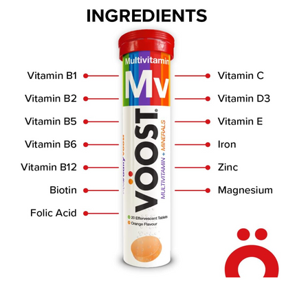 Voost Multivitamin Orange Effervescent Tablets 40 Pack