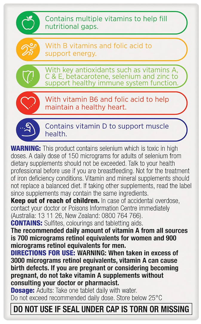 Centrum Men, Multi Vitamin & Minerals Supplement, 60 Tablets