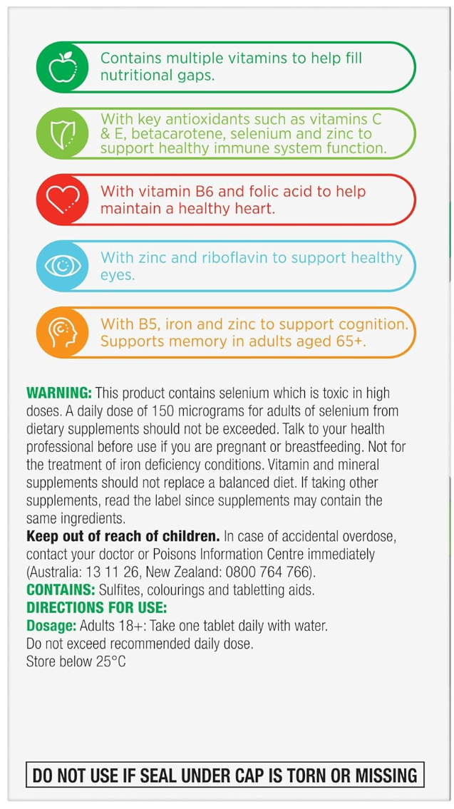Centrum Advance 50+ Adults, Multi Vitamin & Minerals Supplement, 100 Tablets