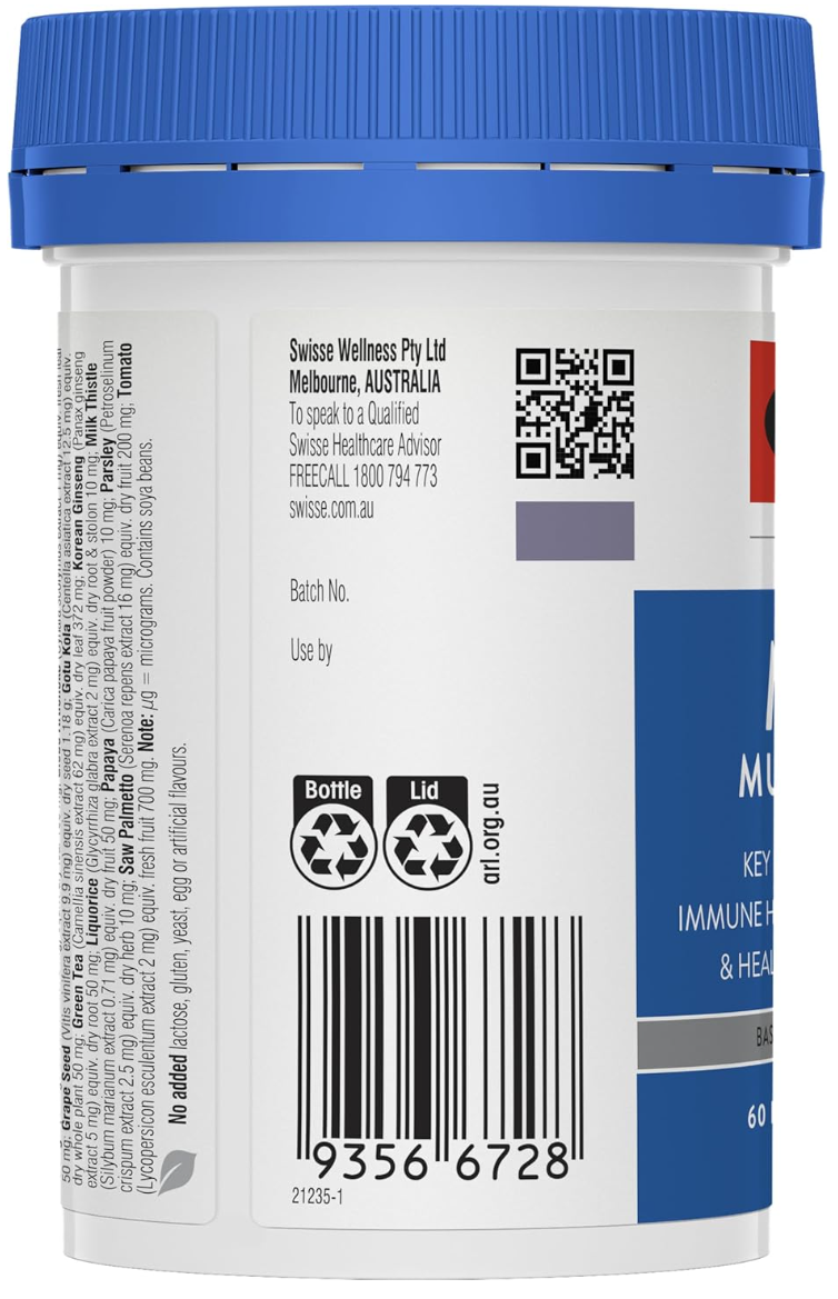 Swisse Ultivite Men's Multivitamin - 60 Tablets