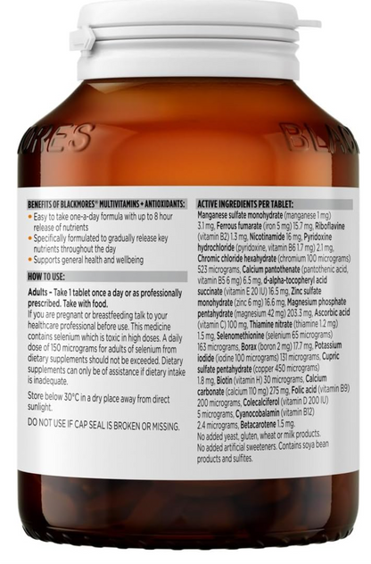 Blackmores Multivitamins + Antioxidants, 180 Tablets
