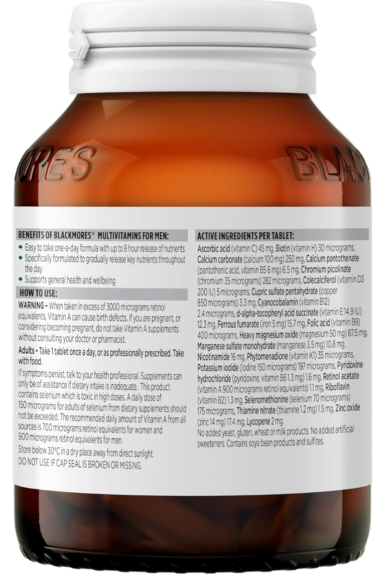 Blackmores Multivitamins for Men, 60 Tablets