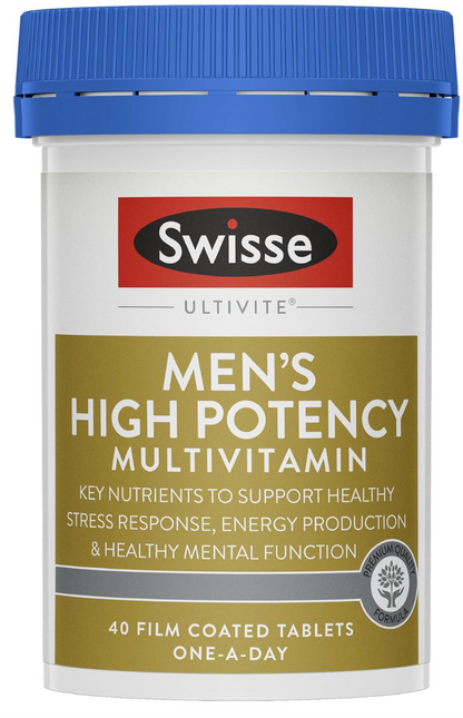 Swisse Ultivite Men's High Potency Multivitamin - 40 Tablets