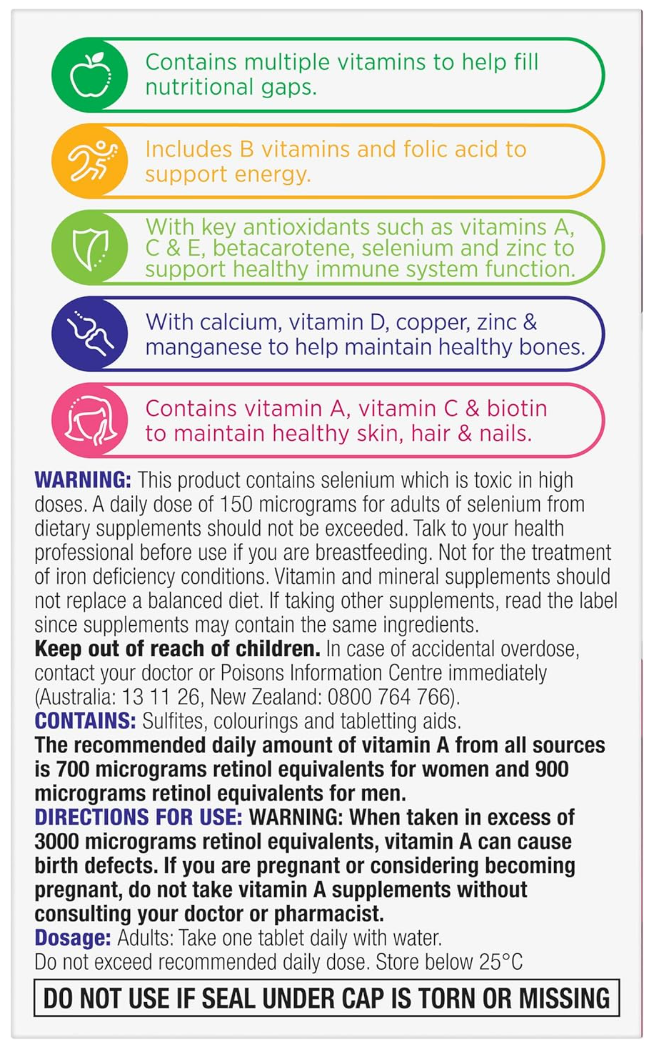 Centrum Women, Multi Vitamin & Minerals Supplement, 60 Tablets