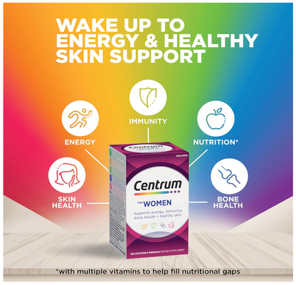 Centrum Women, Multi Vitamin & Minerals Supplement, 60 Tablets