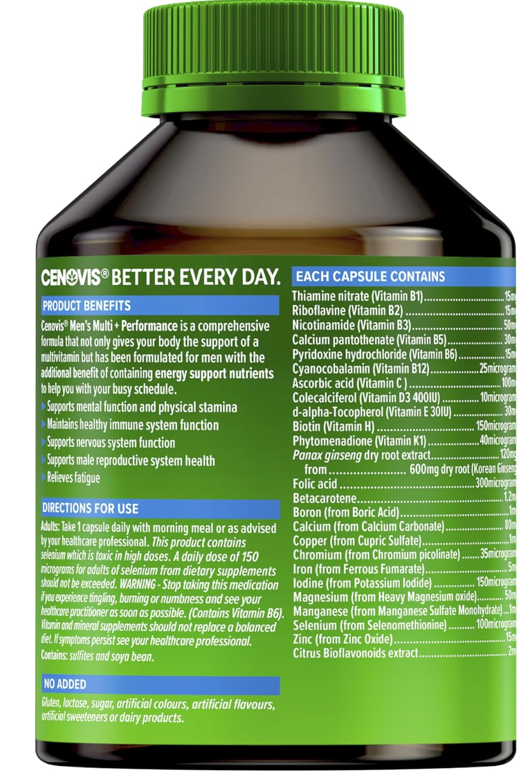 Cenovis Men’s Multivitamin + Performance Capsules 100
