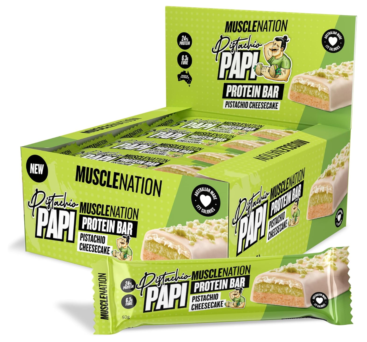 Muscle Nation Cheesecake Protein Bar- 12 Pack