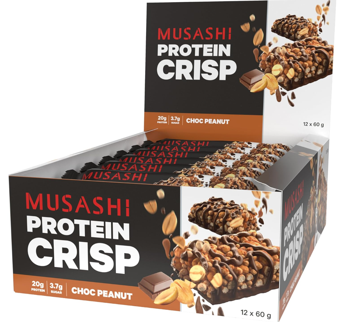 Musashi Crisp Protein Bar- 12 Pack