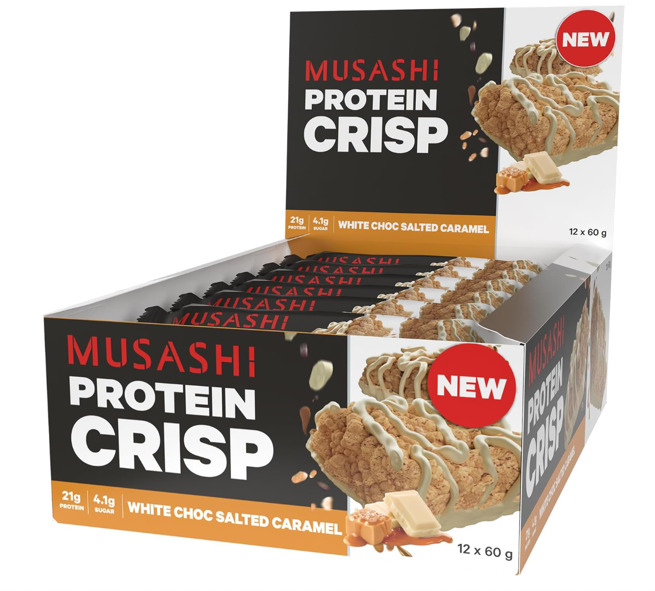 Musashi Crisp Protein Bar- 12 Pack