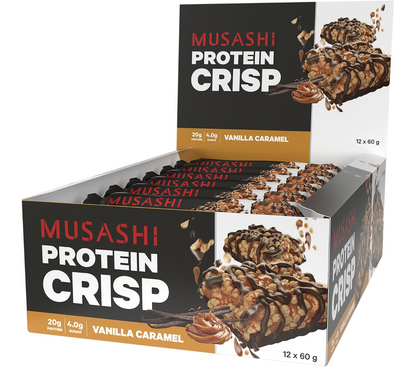 Musashi Crisp Protein Bar- 12 Pack