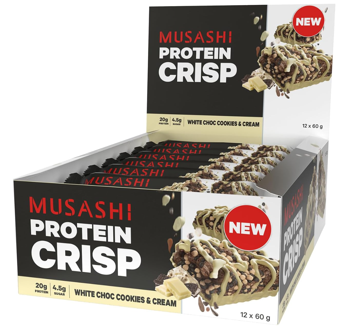 Musashi Crisp Protein Bar- 12 Pack