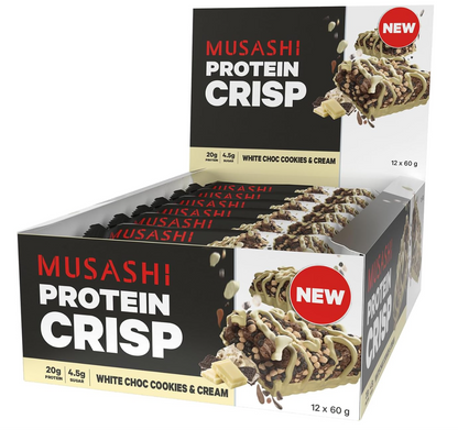Musashi Crisp Protein Bar- 12 Pack
