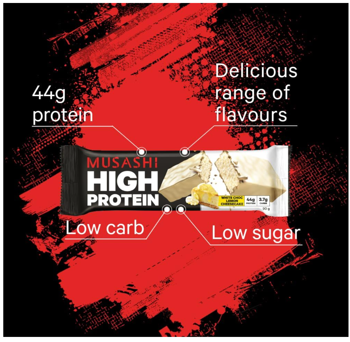 Musashi High Protein Bar- 12 Pack