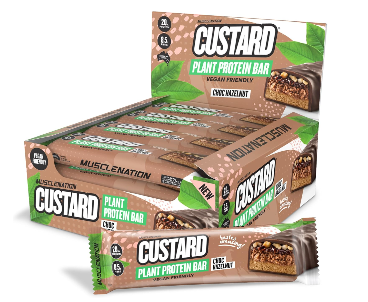 Muscle Nation Plant Protein Bar (Vegan)- 12 Pack