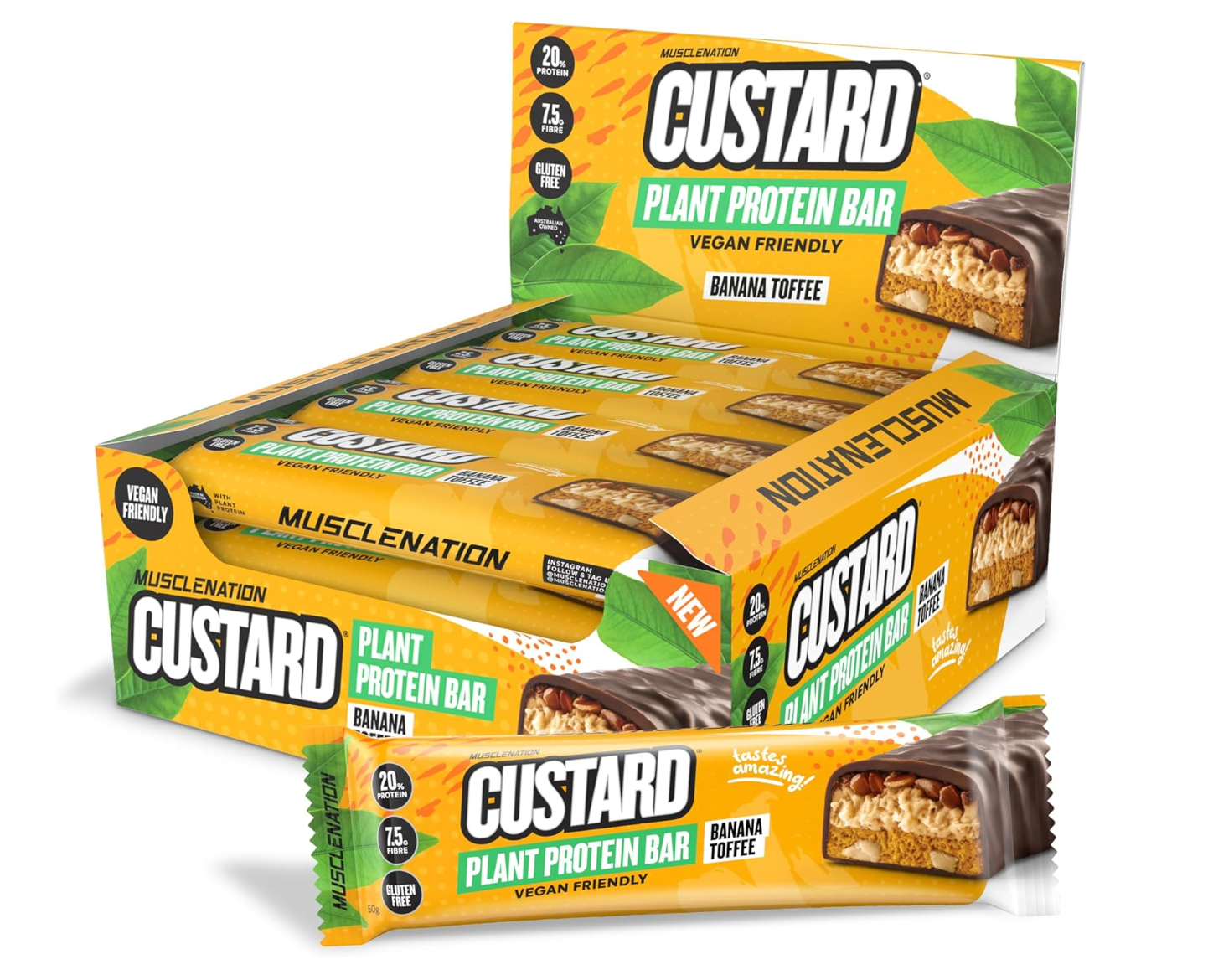Muscle Nation Plant Protein Bar (Vegan)- 12 Pack