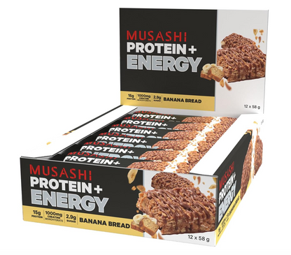 Musashi Protein+ Energy Bar- 12 Pack