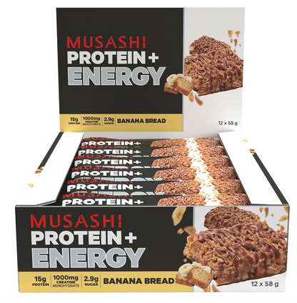 Musashi Protein+ Energy Bar- 12 Pack