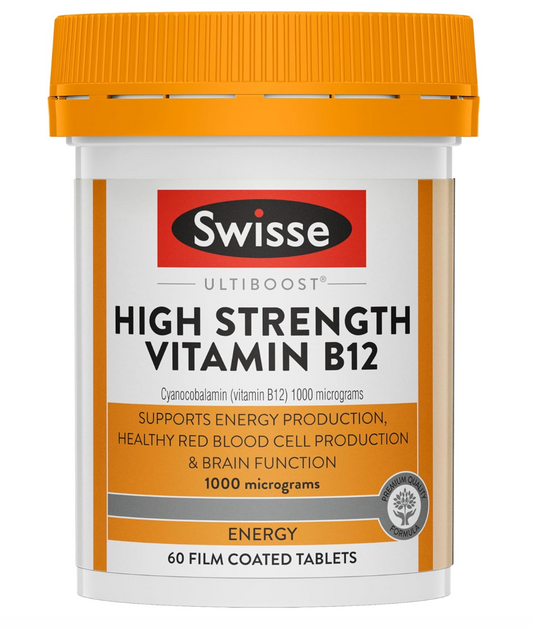Swisse Ultiboost High Strength Vitamin B12- 60 Tablets