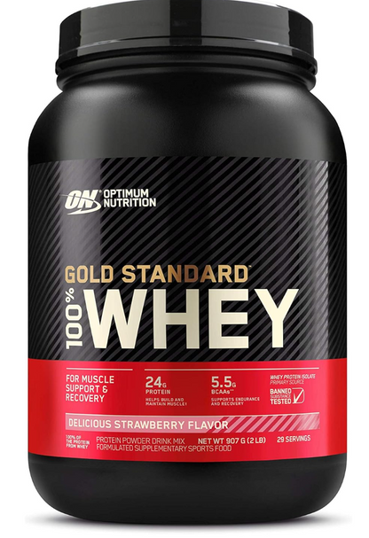 OPTIMUM NUTRITION Gold Standard 100% Whey Protein Powder- 907g