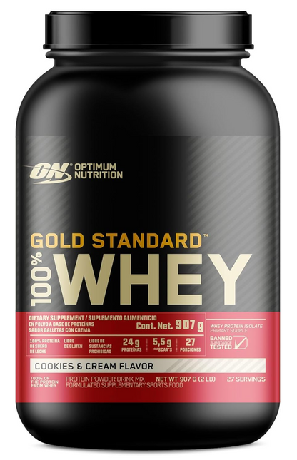 OPTIMUM NUTRITION Gold Standard 100% Whey Protein Powder- 907g