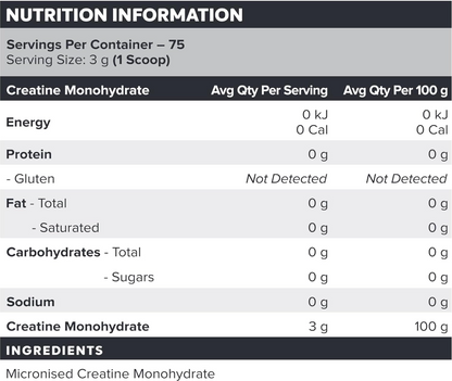 Muscle Nation Unflavoured - Creatine Monohydrate Powder