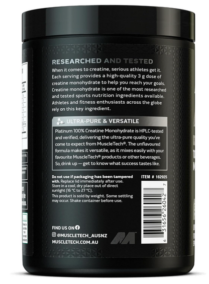 MuscleTech Platinum 100% Creatine Monohydrate Unflavoured