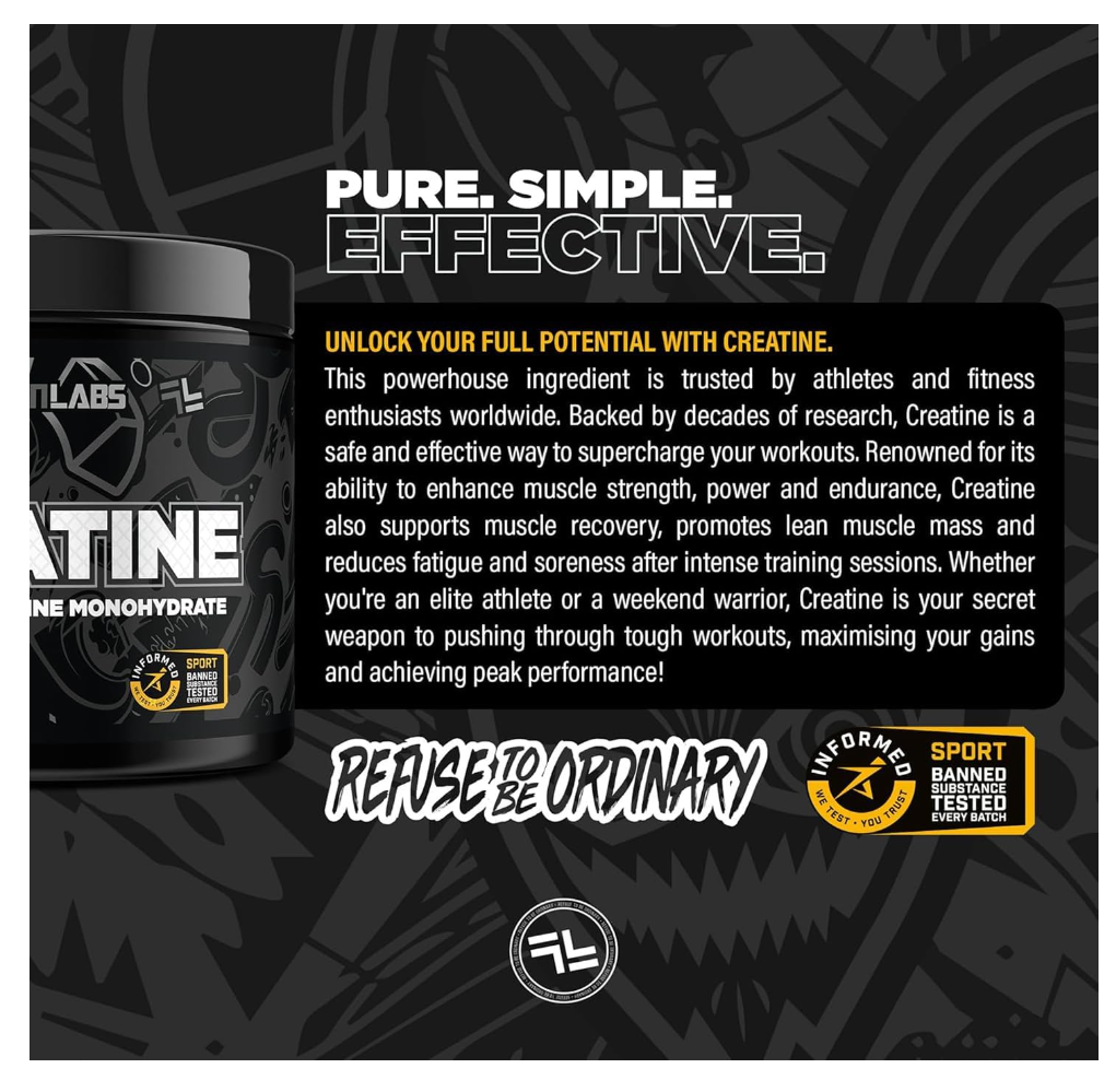 Faction Labs Creatine Monohydrate 100% Pure Creatine