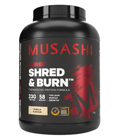 Musashi Shred & Burn Protein Powder